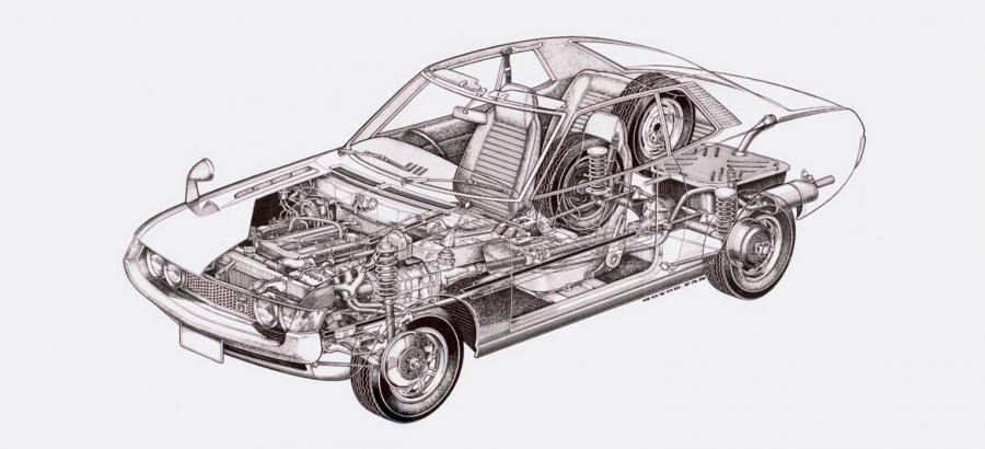 Схема Toyota Celica 1600 GT (TA22) 1970 года  (фото 8 из 11)